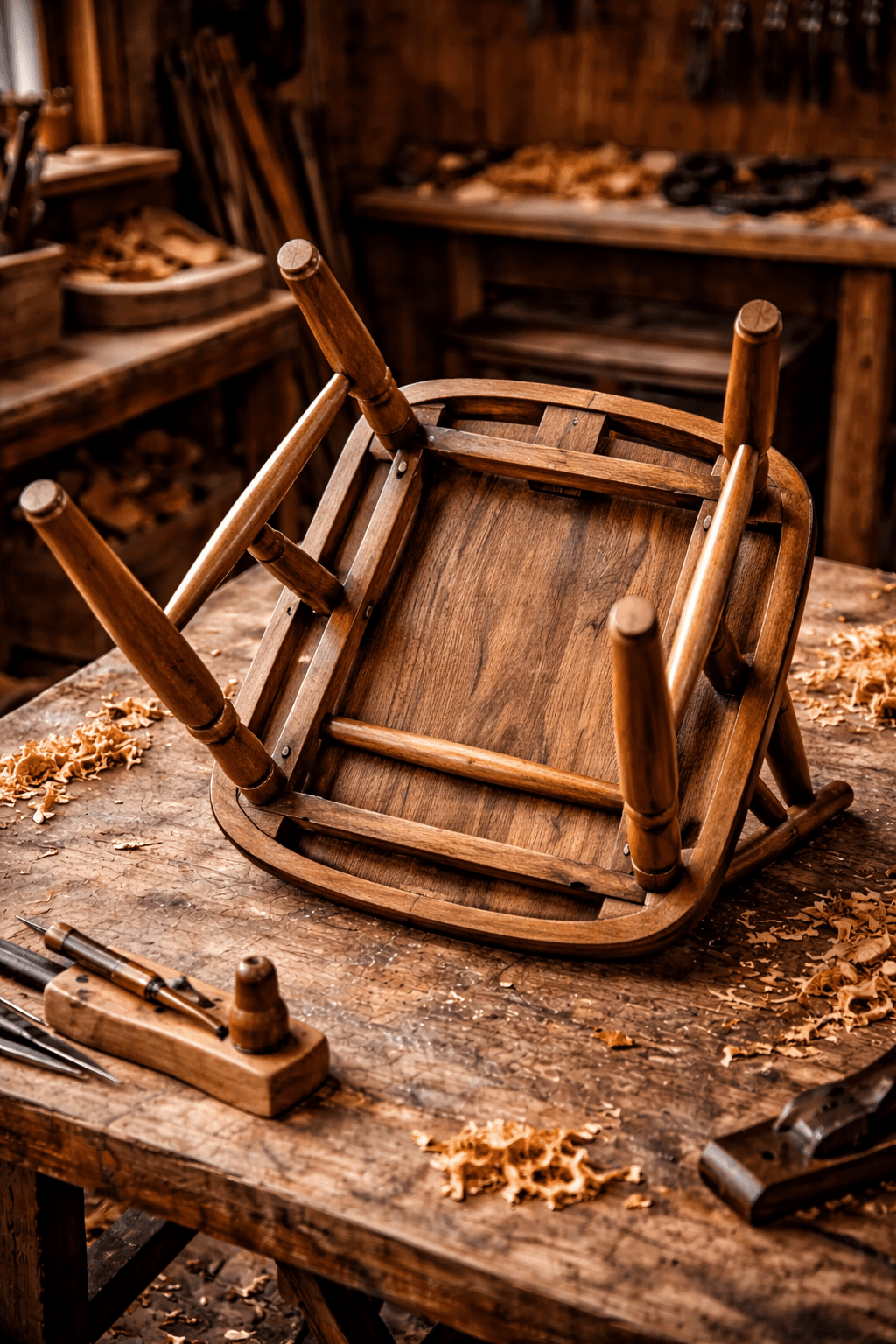Handmade Solid Wood Dining Chair – Traditional Craftsmanship