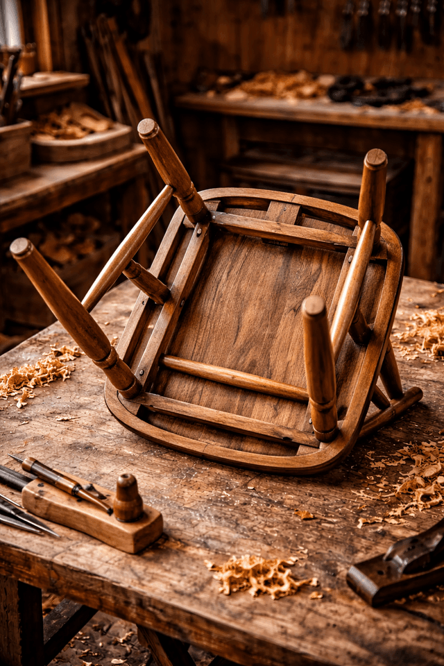 Handmade Solid Wood Dining Chair – Traditional Craftsmanship